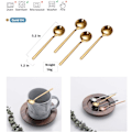 Miniatyrbilde 2 av 5: Espressoskjeer 18/8 rustfritt stål 4-delt Vogue Mini Teaspoons sett
