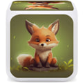 Miniatyrbild 4 av 8: Väckarklocka, söt Lile Fox Print Digital Väckarklocka, Resor, Liten Väckarklocka för Sängbord, Väckarklocka Baery Powered Vit Vit