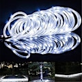 Miniatyrbild 1 av 4: LED solcellslingor - Solcellslingor 39Ft 100 LED ljussensor Vattentäta ljusslingor Perfekt för julträdgårdar gräsmatta uteplats bröllop