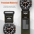 Miniatyrbilde 4 av 7: Robust Nylonrem for Galaxy Watch Ultra Bands 47mm for Menn og Kvinner, One Click No Gap Stoffvevde Håndleddsbånd Justerbar Sportsrem for   Galaxy