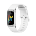 Miniatyrbillede 1 af 5: For Fitbit Charge 5 Mijobs blød silikone urrem FNH White-Silver