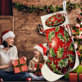 Miniatyrbillede 4 af 7: Juletekstur Jule Strømpe Gaveholdere Ferie Jul Strømper Sokker til Familie Dekoration Hængende Ornament Fest, 45 x 19,8 cm