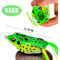 Miniatyrbilde 2 av 5: 3 stk Topwater Frog Lures Set - Myke Hollow Body Lures for Bass og Gjedde