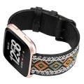 Miniatyrbillede 3 af 5: For Fitbit Versa Etnisk Stil Ægte Læder Rem LEQ Retro
