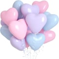 Miniatyrbillede 1 af 5: Hjerteformet ballon macaron (30 stk) - Pastell latexballoner
