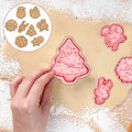 Miniatyrbild 5 av 5: Jul Cookie Cutters (Set om 8, Jul Rosa-A)