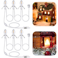 Miniatyrbild 1 av 7: 2-pack julbyhustillbehör sladdlampor, 6 LED C7 Halloween pumpa sladdlampor ersättning för Dept 56 blåst form ljuskit