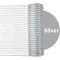 Miniatyrbild 4 av 5: 2 rullar grå silver deco mesh band 10 tum x 30 fot, grundläggande metallisk poly mesh