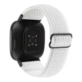 Miniatyrbild 2 av 5: Universell vågnylonklockarmband för Fitbit Versa 4 / Sense 2 MYY White