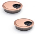 Miniatyrbillede 1 af 4: Pakke med 2 metal kabelgennemføringer til skrivebordsgennemføring, luksus