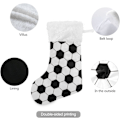 Miniatyrbillede 2 af 7: Jule-Strømpe, Personlige Jule-Strømper 2-pak Sort Hvid Fodbold 45,7 cm Jule-Strømper Hængende Ornament Pejs til Trædekoration