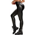 Miniatyrbilde 1 av 5: Kvinners Leggings i kunstlær Bykser PU Elastisk formende hofte