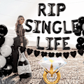 Miniatyrbild 5 av 7: Rip Single Life Ungkarlsfest Dekoration Gotisk Ungkarlsfest Dekorationer Ungkarlsfest Förlovning Bröllopsfest Svart 1 Svart 1