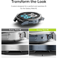 Miniatyrbilde 4 av 5: Slank [Anti-gulningsmateriale / 2-pakning] Kompatibel med Galaxy Watch 5 44mm deksel for minimalistisk, solid transparent deksel + ekstra farge for kvinner, menn