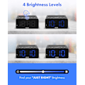 Miniatyrbild 4 av 7: Digital väckarklockradio med AM/FM-radio, flerfärgade 1,4-tums LED-siffror, förinställning, sömntimer och tydlig display med dimmer för sovrummet vid sängen,