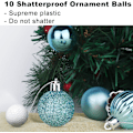 Miniatyrbilde 3 av 5: Baby Blue 2,5\" Julekuler Julepynt Shatterproof