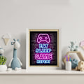 Miniatyrbild 4 av 5: Tryckta Neon Gaming Posters Set om 4 (8”X 10”) - Pojkrum