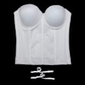 Miniatyrbillede 4 af 5: Kvinder Glat Lang Bustier Crop Top Basic Korset Top Hvid