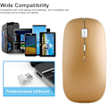 Miniatyrbillede 4 af 5: Trådløs mus. 2,4G Slim Mute Silent Click Noiseless