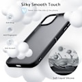 Pikkukuva 4 / 6: Suunniteltu iPhone 11 -kotelolle, [Tukee langatonta latausta] Pehmeä silikoninen ohut naarmuuntumaton puhelinkotelon suojus iPhone 11 6.1 ih:lle, Musta Musta