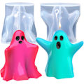 Miniatyrbillede 1 af 5: Forme, 2 stk 3D Stor Halloween Spøgelsesform