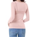 Miniatyrbillede 2 af 5: Kvinders Langærmet Gennemsigtig Mesh Sheer Top Bluse Skjorte