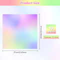 Miniatyrbillede 2 af 5: Iridescent Filmpapir: 10 ark 57x57cm Regnbue Cellofan Indpakning