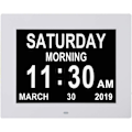 Miniatyrbild 1 av 9: Digital klocka demens för seniorer, för sovrum med datum och veckodag, stor display kalenderklocka äldre, Baery Backup, SD-kortvideo,