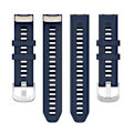 Miniatyrbillede 2 af 4: Til Garmin Instinct 2s Silikone Rustfrit Stål Spænde Urrem FGU Navy Blue