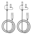 Miniatyrbild 1 av 5: Apple Mfi-certifierad 3-i-1-adapter för laddningssladd