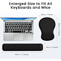 Miniatyrbild 6 av 9: Ergonomiskt musmatta och handledsstöd för tangentbord, supermjukt minnesskum för handledsstöd för datortangentbord, halkfria armstödskuddar