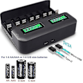 Miniatyrbillede 3 af 5: Lcd Universal Batterioplader - 8 Bay Aa /aaa /c /d Batterioplader