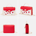 Miniatyrbilde 4 av 5: Håndvesker for små jenter - Hjerteformede lås Mini Crossbody-vesker