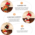Miniatyrbild 4 av 9: Alipis 3 STK Julstrumpor Julsäckar Barn Julstrumpor Barn Julkulor Julgran Present Strumpor Ornament Jul