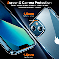 Pikkukuva 4 / 6: Suunniteltu iPhone 13 -kuorelle / iPhone 14 -kuorelle, [Ei kellastu] [Sotilastason suojaus] Ohuet iskunkestävät puhelinkuoret, Kirkas Kirkas
