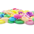 Miniatyrbillede 1 af 5: 100 stk. Candy Color pigehårelastikker - Multicolor hårbånd