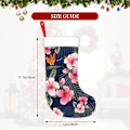 Miniatyrbillede 4 af 8: Julepynt Strømper med Blomstermønster => 17,7 tommer Gaveholder til Festlig Julepynt (1 pakke).
