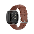 Miniatyrbillede 2 af 5: For Fitbit Versa 4 / Sense 2 Ægte Læder Rem EFZ Brown