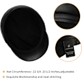 Miniatyrbillede 5 af 5: Damer Fashion Newsboy Cap PU Læder Sailor Fiddler Bakerboy Flat Gatsby Visor
