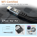Miniatyrbillede 3 af 7: iPhone Splitter til opladning og hovedtelefonadapter, iPhone Lightning til 2 Lightning-adapter, dobbelt Lightning AUX + opladeradapter Dongle-kabel