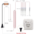 Miniatyrbilde 4 av 8: LED Meteorskur Lys, AC 110V Fallende Regn Julelys 10cm 10 Rør 120 LED, Fallende Regn Dråpe Istape Lyslenker for Juletrær Rosa