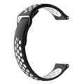 Miniatyrbillede 1 af 3: For Garmin Fenix Chronos To-farvede udskiftningsrem til urrem PCW Black White