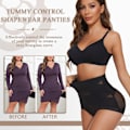 Miniatyrbild 3 av 5: Hög midja formande underkläder för kvinnor Tummy Control trosor bantande Body Shaper