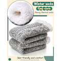 Miniatyrbild 4 av 5: Dam Fuzzy Tofflor Strumpor Fluffy Mysig Stuga Vinter Varma Fleece Plysch Stickad med