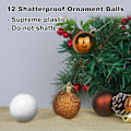 Miniatyrbilde 3 av 5: Bronse 1,6\" Små Julekuler Julepynt Ornamenter