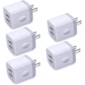 Miniatyrbilde 1 av 5: USB vegglader, ladestasjon, 5-pakning 2.1A hurtig dobbelport