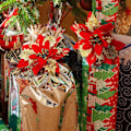 Miniatyrbild 5 av 5: 12 st glitter julstjärnor konstgjorda julblomsdekorationer blommor