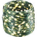 Miniatyrbilde 1 av 8: 164FT 500 LED julelys, 8 moduser julelyskjede med timer og minnefunksjon, grønn ledning stjerneformet lyslenke til jul