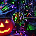 Miniatyrbillede 2 af 8: Halloween Lyskæde, 33ft 100 LED Halloween Dekorative Lys med 8 Tilstande & Timer, Vandtæt Batteri Indendørs Minilys Orange Lyskæde