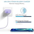 Miniatyrbilde 3 av 5: Iphone 14 13 12 11 Hurtiglader [Apple Mfi-sertifisert] 20W